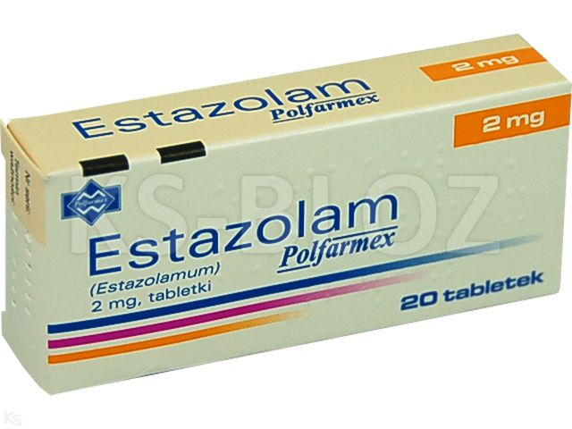Estazolam Polfarmex interakcje ulotka tabletki 2 mg 20 tabl. | (2 blist. po 10 tabl.)