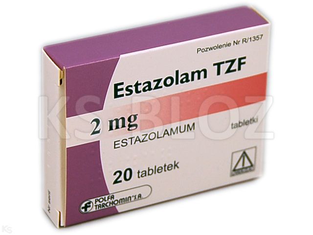 Estazolam TZF interakcje ulotka tabletki 2 mg 20 tabl. | 1x20