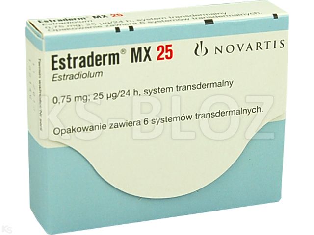 Estraderm Mx 25 interakcje ulotka system transdermalny,plaster 0,025 mg/24h (0,75 mg) 6 szt.