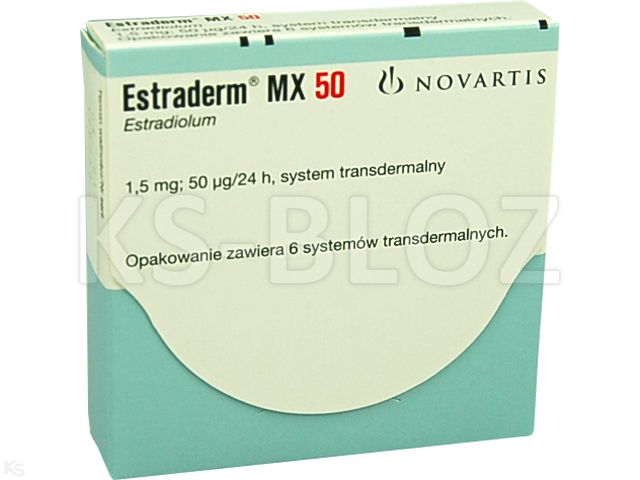 Estraderm Mx 50 interakcje ulotka system transdermalny,plaster 0,05 mg/24h (1,5 mg) 6 szt.