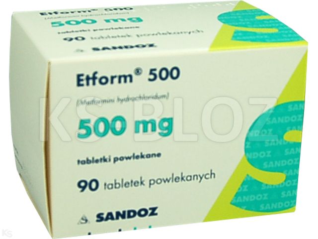 Etform 500 interakcje ulotka tabletki powlekane 500 mg 90 tabl. (9 blist. po 10 tabl.)