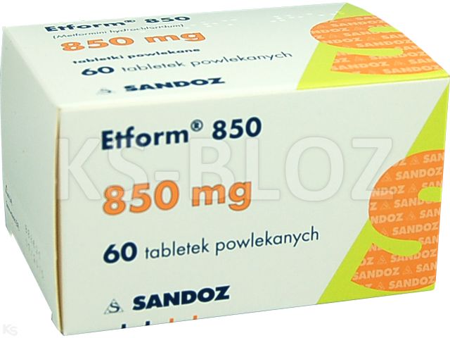 Etform 850 interakcje ulotka tabletki powlekane 850 mg 60 tabl. | 6 blist.po 10 szt.