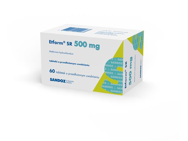 Etform SR interakcje ulotka tabletki o przedłużonym uwalnianiu 500 mg 