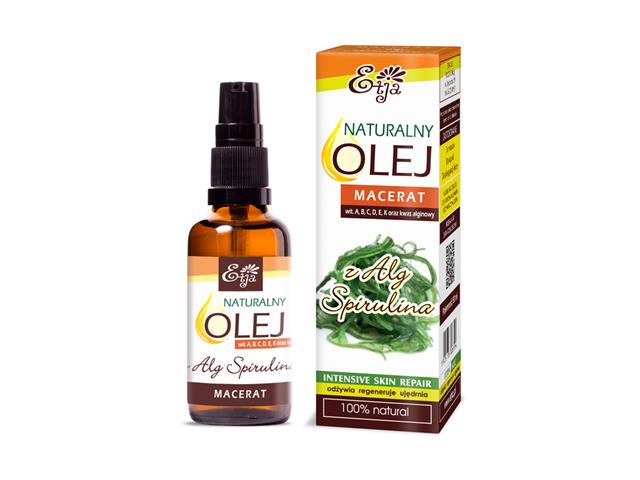 ETJA Naturalny Olej Macerat z Alg Spirulina do każdego rodzaju skóry dzień/noc interakcje ulotka olej - 50 ml