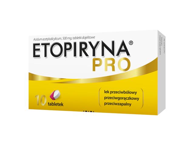 Etopiryna Pro interakcje ulotka tabletki dojelitowe 500 mg 10 tabl.