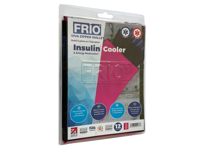 Etui chłodzące FRIO® Viva różowe 5 penów/10 ampułek na zamek interakcje ulotka etui - 1 szt.