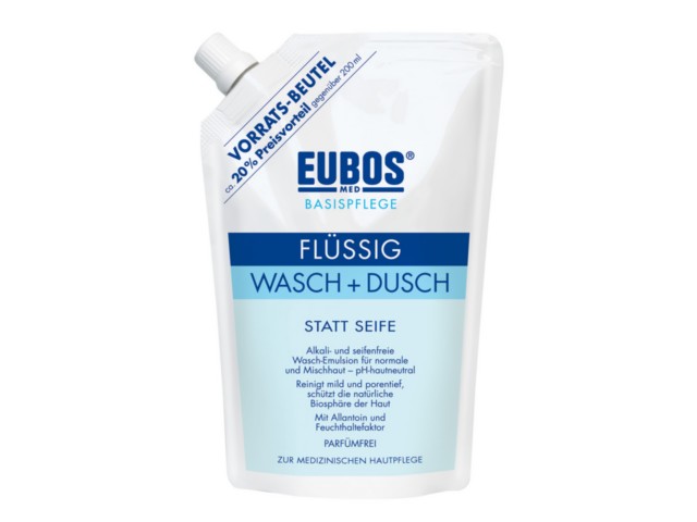 Eubos Basic Emulsja myjąca bezzapachowa o neutralnym ph (bezalkaliczna) interakcje ulotka   400 ml