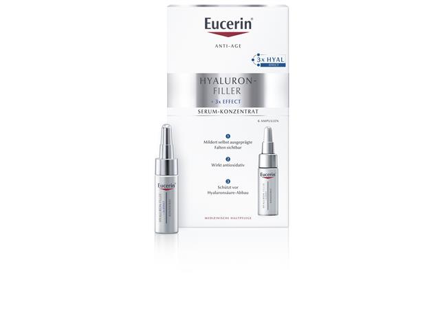 Eucerin Hyaluron-Filler Anti-Age Serum skoncentrowane interakcje ulotka   6 szt. po 5 ml