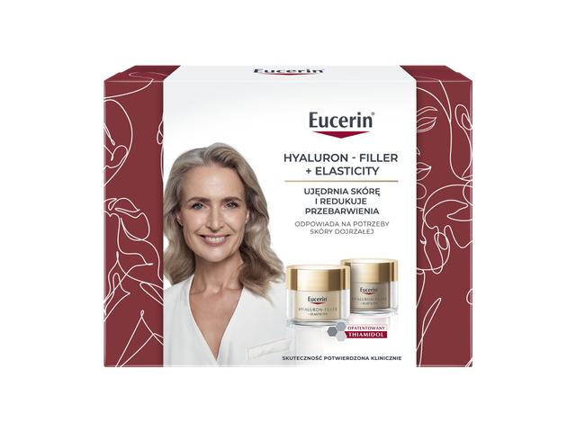 Eucerin Hyaluron-Filler + Elasticity Krem na noc + Krem pod oczy interakcje ulotka zestaw  50 ml + 15 ml