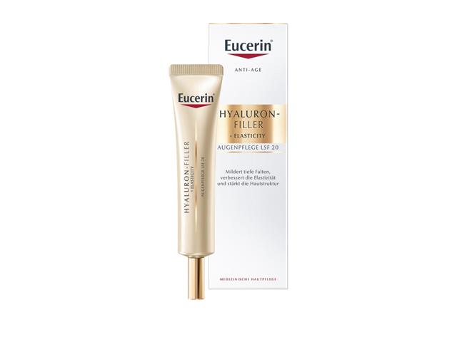 Eucerin Hyaluron-Filler + Elasticity Krem pod oczy SPF 20 interakcje ulotka   15 ml