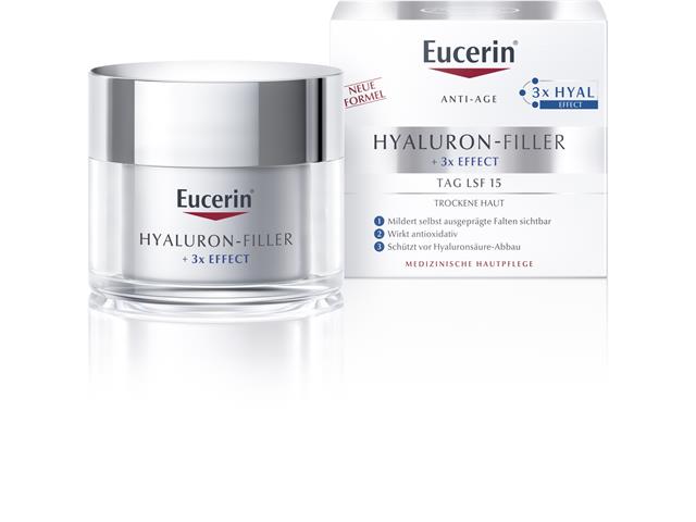 Eucerin Hyaluron-Filler Krem anti-age na dzień skóra sucha SPF 15 interakcje ulotka krem  50 ml