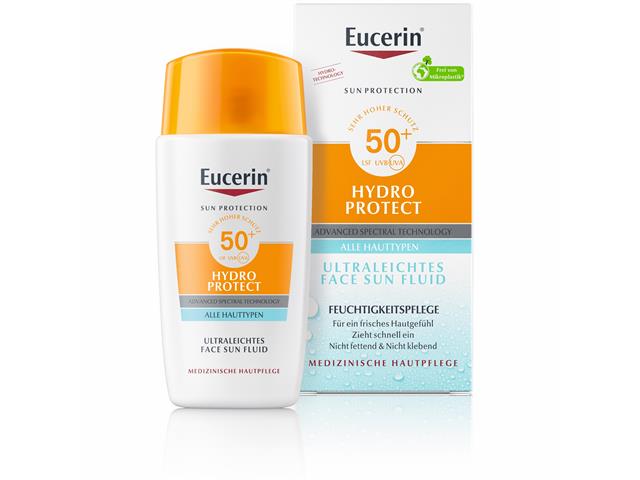 Eucerin Sun Hydro Protect Fluid nawilżający ochronny ultralekki SPF 50+ interakcje ulotka krem  50 ml