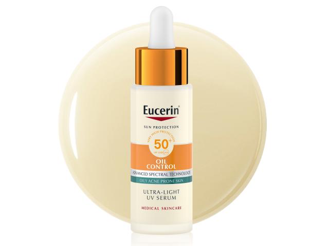 Eucerin Sun Protection Oil Control Dry Touch Serum ultralekkie UV SPF 50+ interakcje ulotka serum - 30 ml