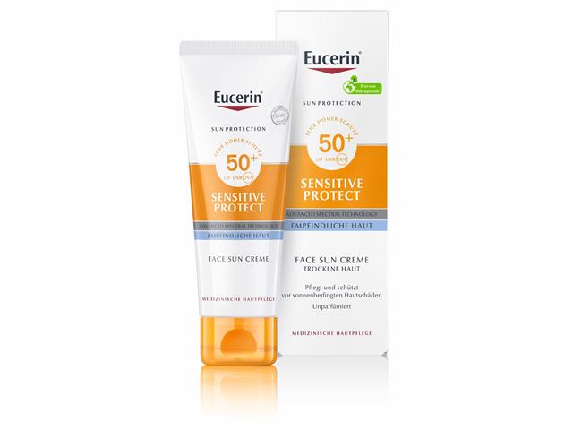 Eucerin Sun Sensitive Protect Krem ochronny SPF 50+ interakcje ulotka   50 ml