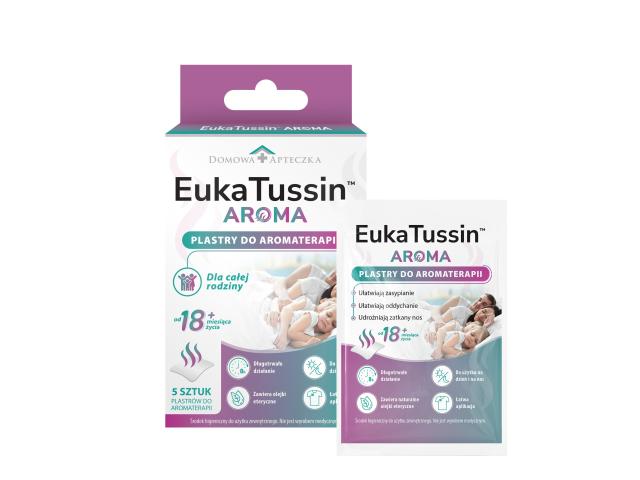 EukaTussin Aroma Plastry do aromaterapii dla całej rodziny 18 m+ interakcje ulotka plaster - 5 szt.