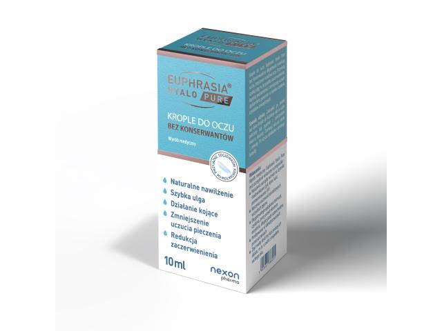 Euphrasia Hyalo Pure interakcje ulotka krople do oczu - 10 ml