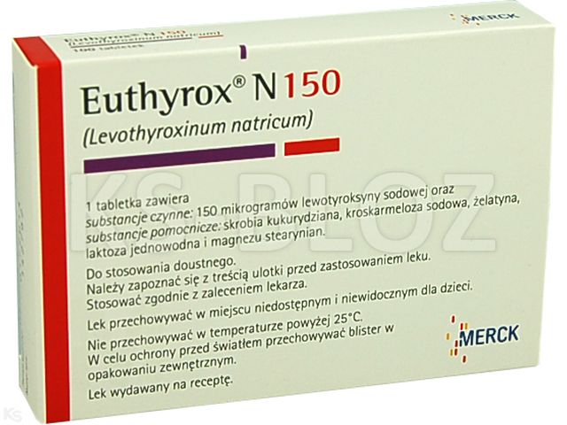Euthyrox N 150 interakcje ulotka tabletki 150 mcg 100 tabl.