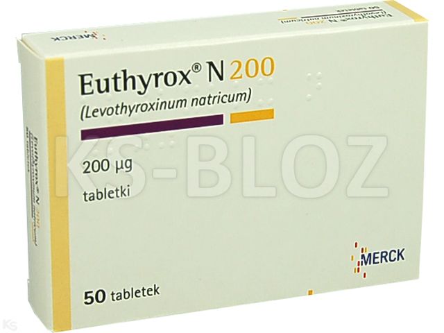 Euthyrox N 200 interakcje ulotka tabletki 200 mcg 50 tabl.