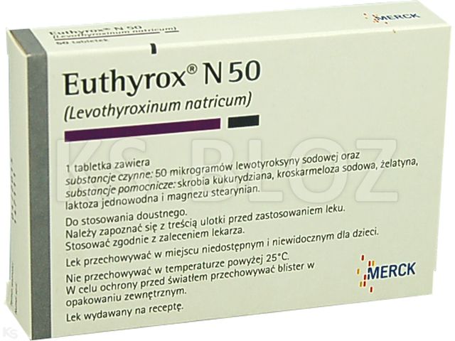Euthyrox N 50 interakcje ulotka tabletki 50 mcg 50 tabl.