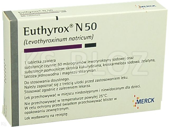 Euthyrox N 50 interakcje ulotka tabletki 50 mcg 