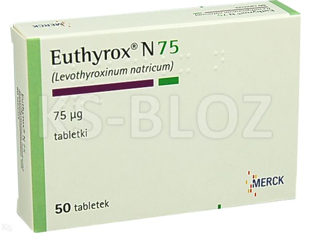 Euthyrox N 75 interakcje ulotka tabletki 75 mcg 50 tabl. | 2 blist.po 25szt.