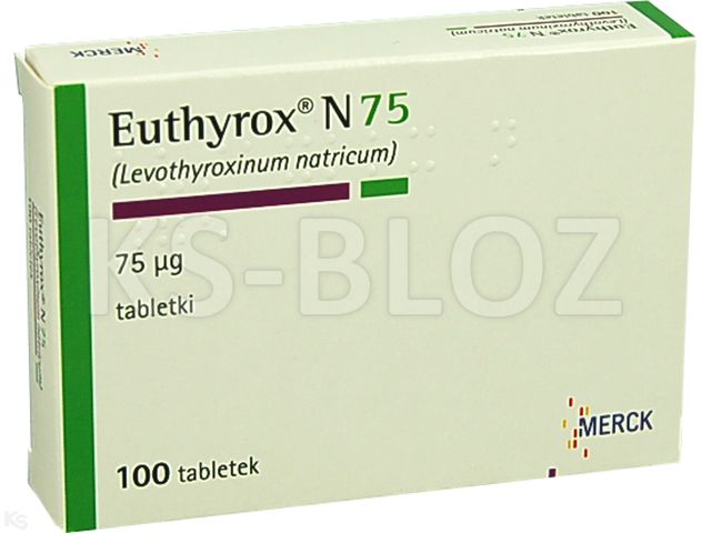 Euthyrox N 75 interakcje ulotka tabletki 75 mcg 100 tabl.