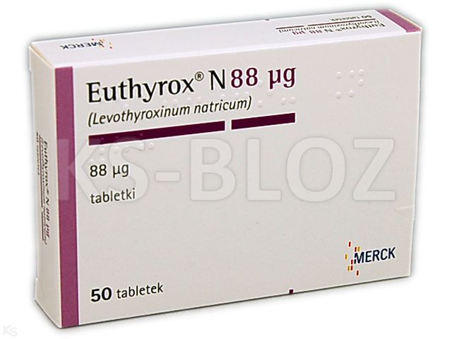 Euthyrox N 88 mcg interakcje ulotka tabletki 88 mcg 50 tabl.