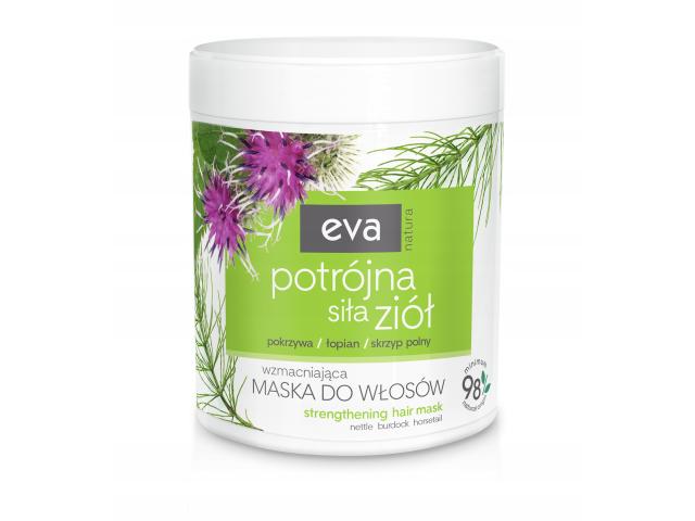 Eva Natura Potrójna Siła Ziół Maska do włosów wzmacniająca pokrzywa, łopian, skrzyp polny interakcje ulotka maska do włosów - 500 ml