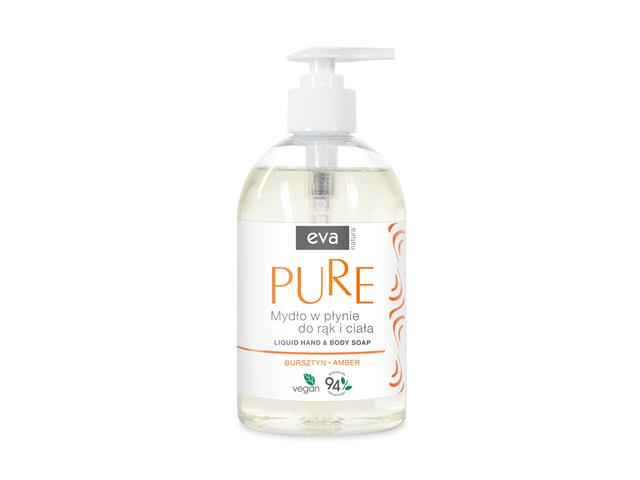 Eva Natura Pure Mydło w płynie do rąk i ciała bursztyn interakcje ulotka   500 ml