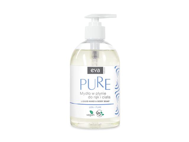 Eva Natura Pure Mydło w płynie do rąk i ciała len interakcje ulotka mydło płynne - 500 ml