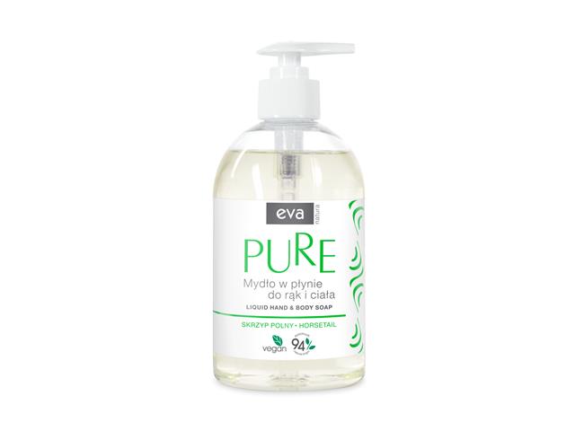 Eva Natura Pure Mydło w płynie do rąk i ciała skrzyp polny interakcje ulotka   500 ml