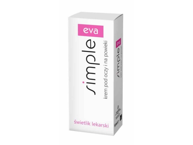 Eva Simple Krem pod oczy i na powieki ze świetlikiem interakcje ulotka   15 ml