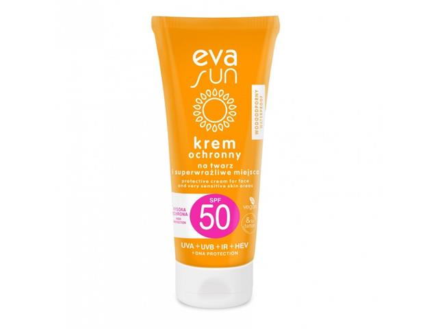 Eva Sun Krem na twarz i superwrażliwe miejsca ochronny SPF 50 interakcje ulotka krem  50 ml