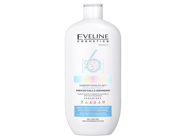 EVELINE COSMETICS 6 ceramidów Głęboko nawilżający emolientowy Krem do ciała interakcje ulotka   350 ml