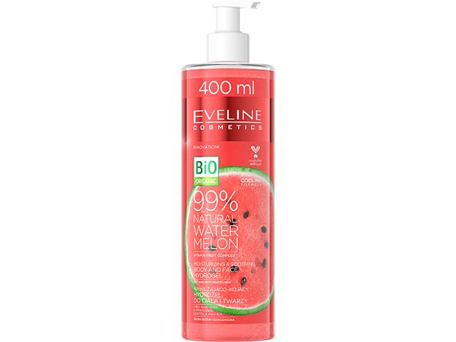 EVELINE COSMETICS 99% NATURAL Watermelon Nawilżająco-Kojący Hydrożel do ciała i twarzy interakcje ulotka   400 ml