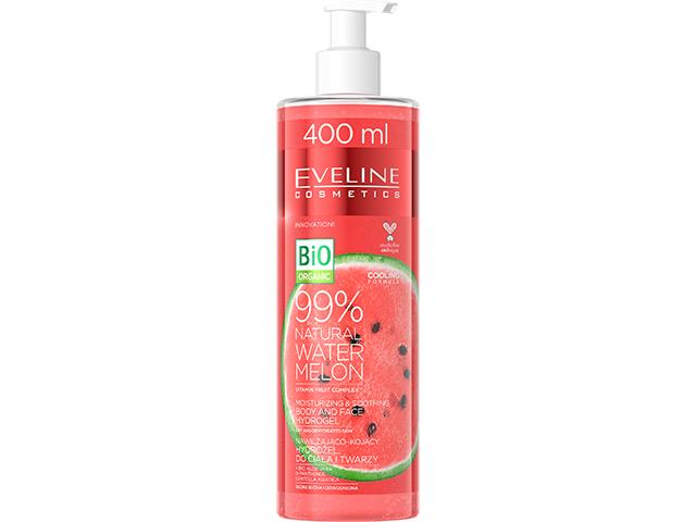 EVELINE COSMETICS 99% NATURAL Watermelon Nawilżająco-Kojący Hydrożel do ciała i twarzy interakcje ulotka żel - 400 ml