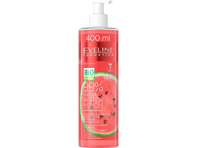 EVELINE COSMETICS 99% NATURAL Watermelon Nawilżająco-Kojący Hydrożel do ciała i twarzy interakcje ulotka żel  400 ml