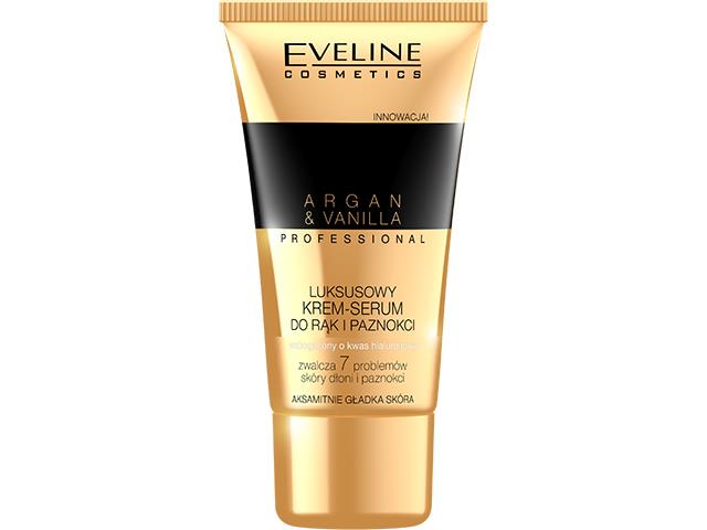 Eveline Cosmetics Argan & Vanilla Krem-serum do rąk i paznokci luksusowe interakcje ulotka   100 ml
