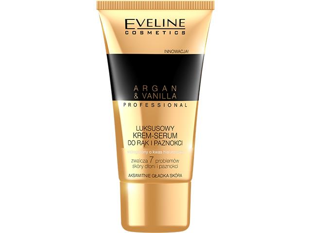 Eveline Cosmetics Argan & Vanilla Krem-serum do rąk i paznokci luksusowe interakcje ulotka krem  100 ml