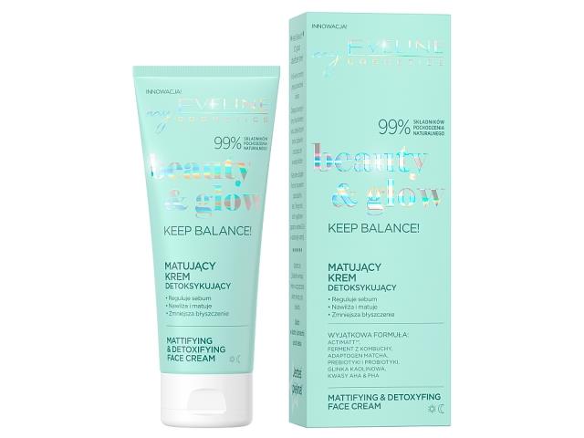 EVELINE COSMETICS BEAUTY & GLOW Matujący Krem detoksukujący interakcje ulotka krem - 75 ml