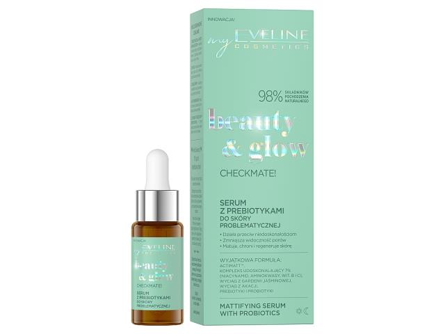 EVELINE COSMETICS BEAUTY & GLOW Serum z prebiotykami do skóry problematycznej interakcje ulotka serum  18 ml