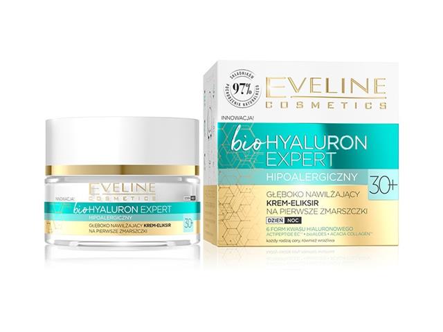 EVELINE COSMETICS BIO HYALURON EXPERT Głęboko Nawilżający Krem-Eliksir 30+ interakcje ulotka krem - 50 ml