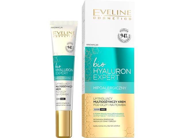 EVELINE COSMETICS BIO HYALURON EXPERT Liftingujący multiodżywczy Krem pod oczy i na powieki interakcje ulotka   20 ml