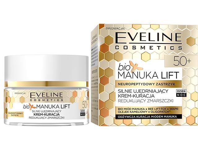 EVELINE COSMETICS BIO MANUKA LIFT Silnie Ujędrniający Krem-Kuracja redukujący zmarszczki interakcje ulotka krem  50 ml