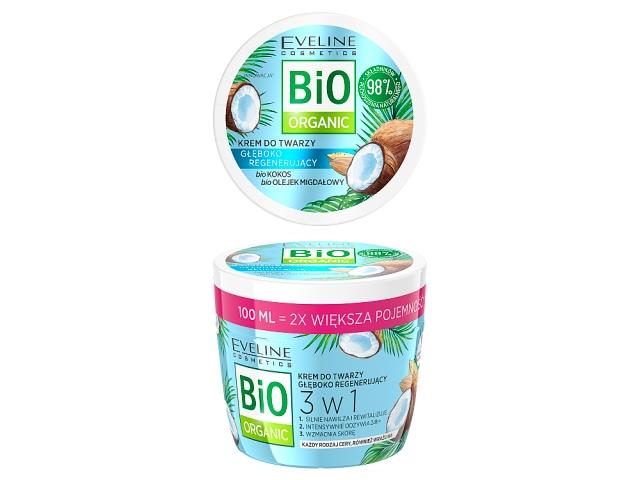 EVELINE COSMETICS BIO ORGANIC Głęboko Regenerujący Krem do twarzy interakcje ulotka krem  100 ml