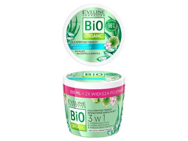 EVELINE COSMETICS BIO ORGANIC Intensywnie Nawilżający Cica-Krem do twarzy interakcje ulotka krem - 100 ml