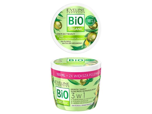 EVELINE COSMETICS BIO ORGANICS Silnie Przeciwzmarszczkowy Krem do twarzy interakcje ulotka krem  100 ml