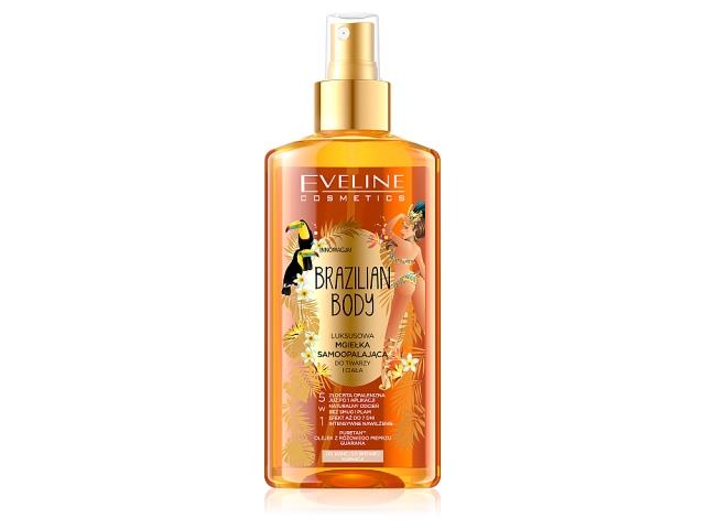 Eveline Cosmetics Brazilian Body Mgiełka samoopalająca do twarzy i ciała luksusowa 5w1 interakcje ulotka płyn - 150 ml