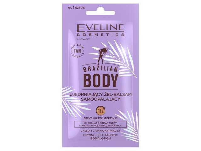 EVELINE COSMETICS BRAZILIAN BODY Ujędrniający Żel-balsam samoopalający jasna i ciemna karnacja interakcje ulotka balsam - 12 ml