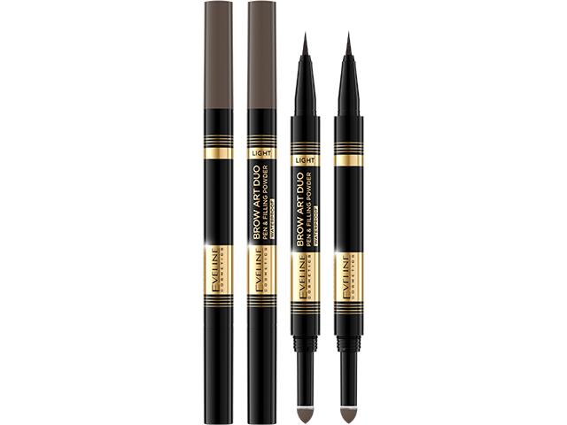 EVELINE COSMETICS BROW ART DUO Pisak i Cień do brwi 01 Light interakcje ulotka pisak i cień - 1 szt.
